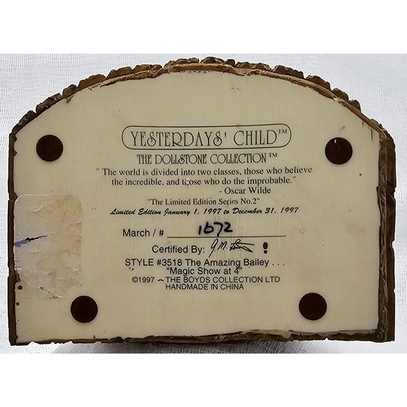 Boyds Yesterdays' Child Amazing Bailey Magic Show 4 3518 1997 Limited Ed - Picture 5 of 7